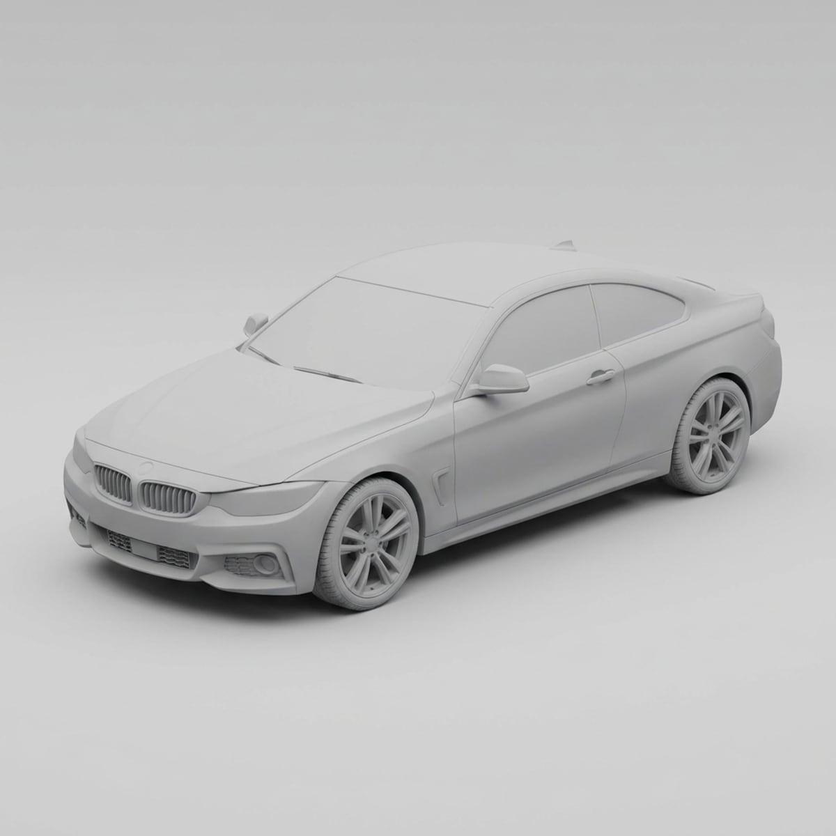 A car rendered as a finite-element simulation mesh